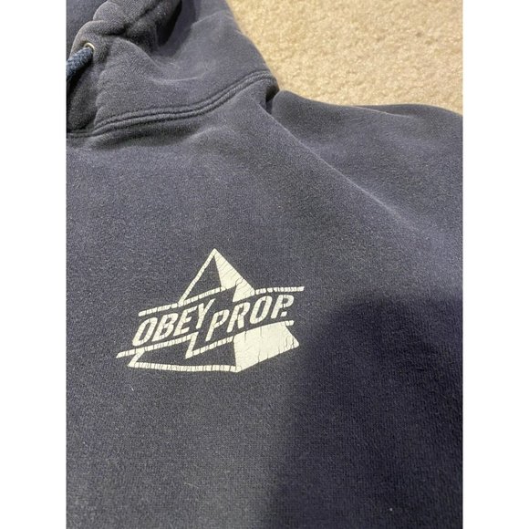 Obey Propaganda Mens Black Hoodie Sweatshirt Jacket Size Medium - Picture 3 of 8